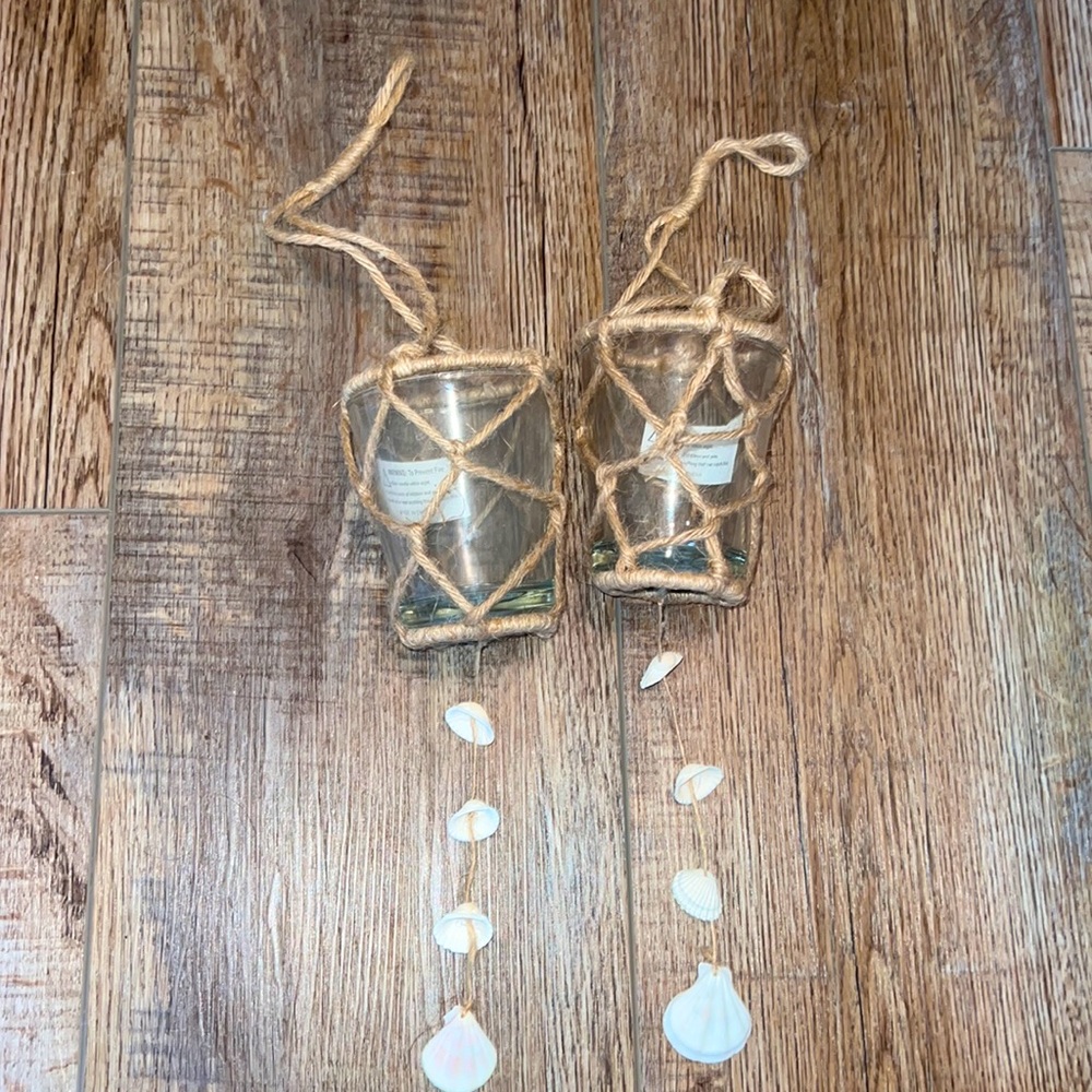 2 hanging plant pots